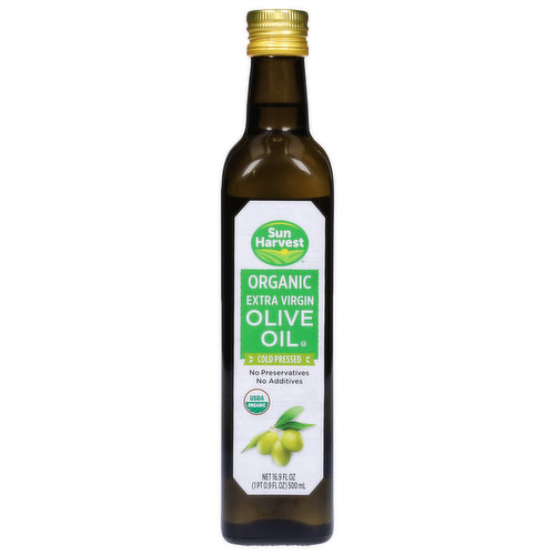 Sun Harvest Olive Oil, Organic, Extra Virgin, Cold Pressed