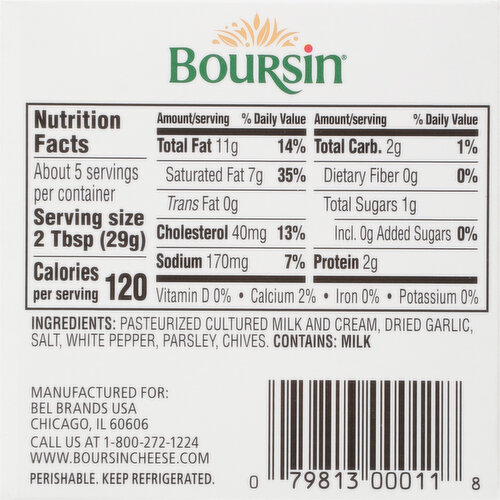Boursin Garlic & Fine Herbs Gourmet Cheese