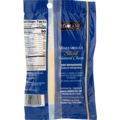 Haolam Natural Mozzarella Sliced Cheese