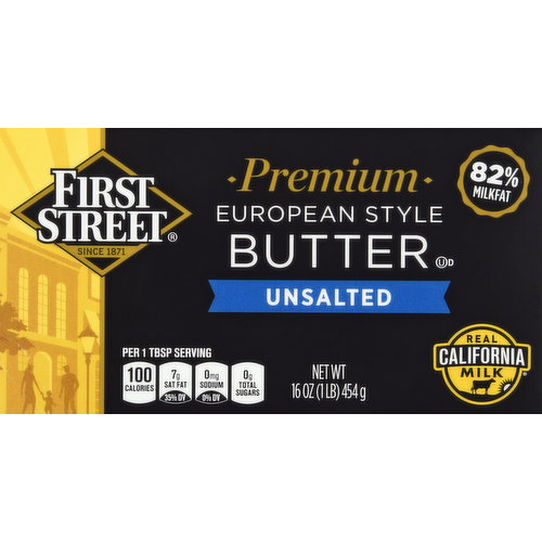 First Street Butter, Unsalted, European Style