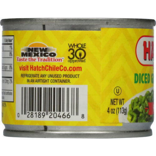 Hatch Green Chiles, Diced, Hot
