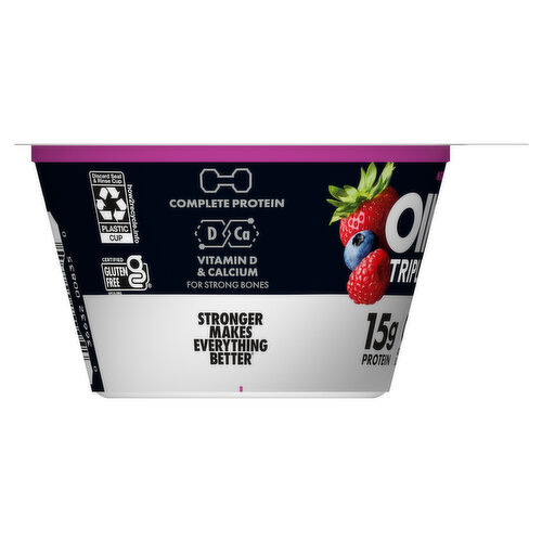 Oikos Triple Zero Mixed Berry High Protein Nonfat Greek Yogurt