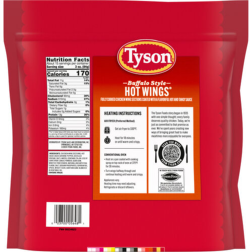 Tyson Frozen Buffalo Style Hot Wings