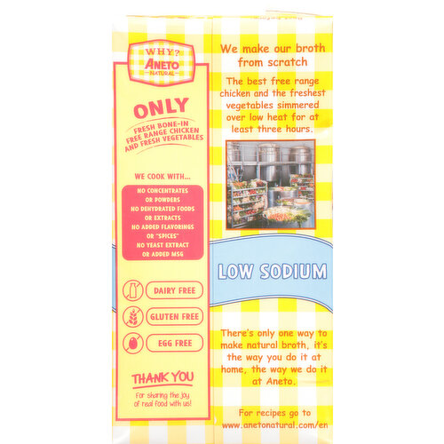 Aneto Broth, Low Sodium, Natural, Chicken