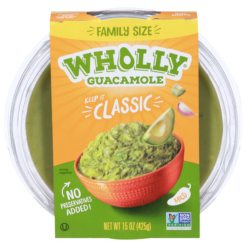 Wholly Guacamole Guacamole, Classic, Mild, Family Size