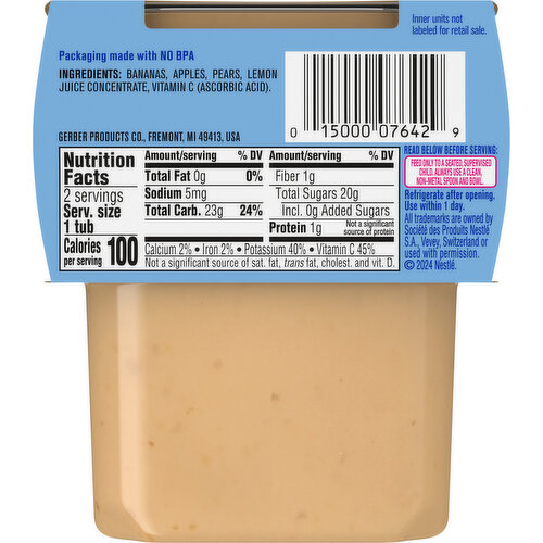 Gerber Sitter 2nd Foods Banana Apple Pear