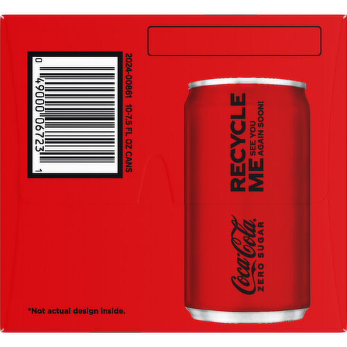 Coca-Cola Zero Sugar Soda Soft Drink Fridge Pack