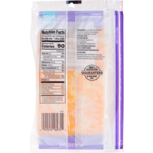 First Street Sliced Cheese, Colby Jack