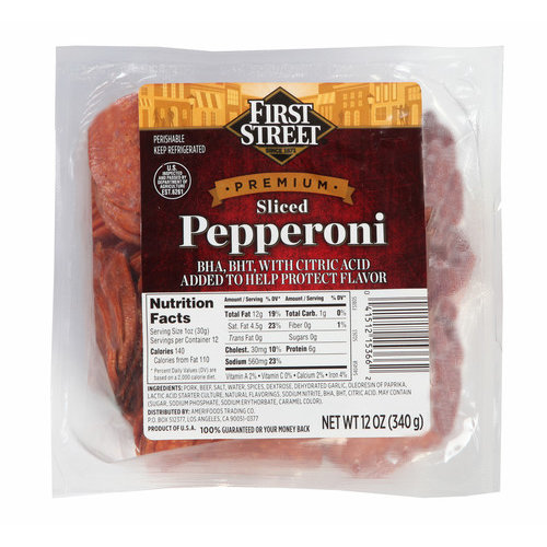 First Street Sliced Pepperoni