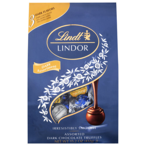 Lindt Lindor Dark Chocolate Truffles, Dark Assortment