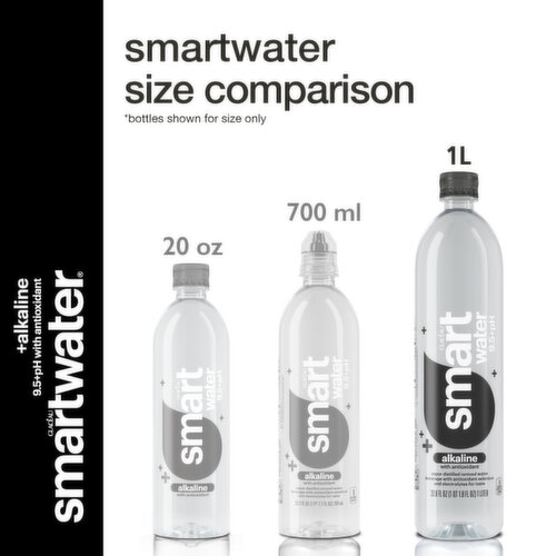 smartwater Alkaline With Antioxidant Ionized Electrolyte Vapor-Distilled Water Bottles