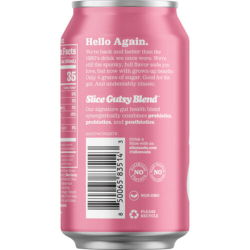 Slice Healthy Soda, Strawberry