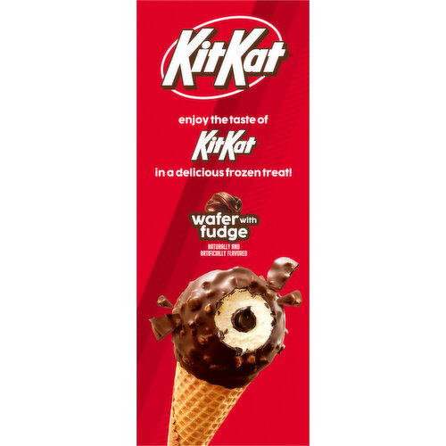 Kit Kat Water with Fudge Frozen Dairy Dessert Cones
