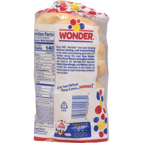 Wonder English Muffins, Sourdough