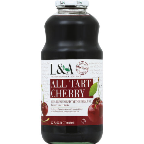 L&A JUICE COMPANY, INC. 100% Juice, All Tart Cherry