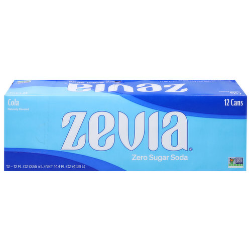 Zevia Soda, Zero Sugar, Cola