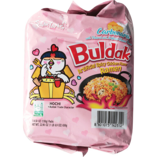 Samyang Ramen, Stir-Fried, Carbonara