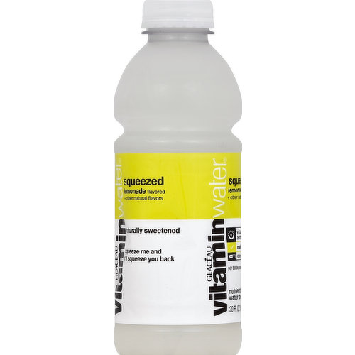 vitaminwater Water Beverage, Nutrient Enhanced, Squeezed, Lemonade Flavored