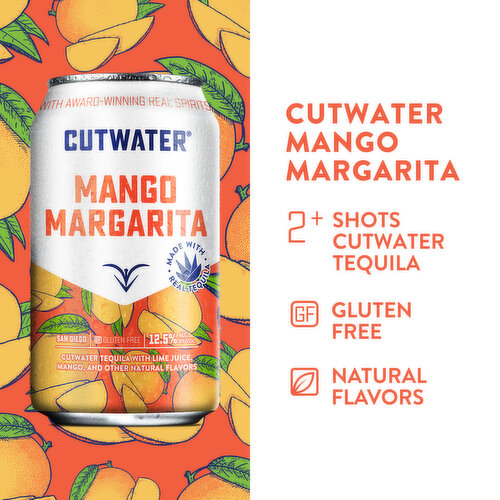 Cutwater Margarita, Mango, 4 Pack