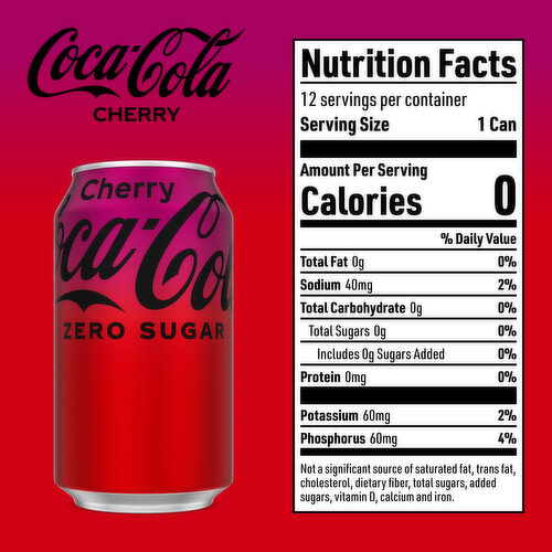 Coca-Cola Zero Sugar Cherry Diet Soda Soft Drink