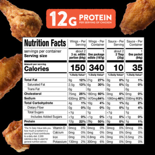 Foster Farms Take Out Classic Buffalo Crispy Chicken Wings, Frozen Image 5 of 11