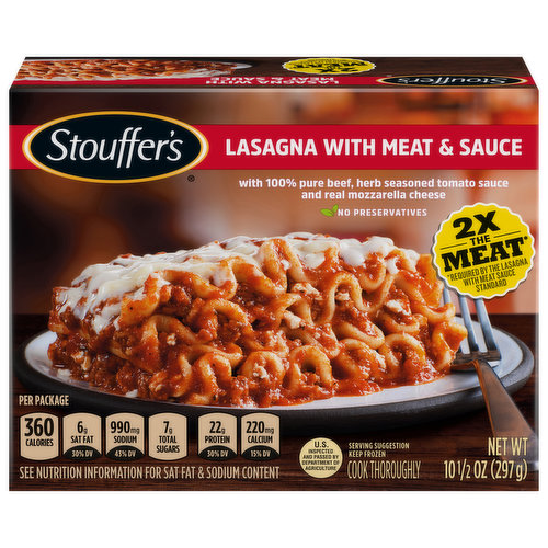 Stouffer's Lasagna, with Meat & Sauce