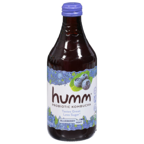 Humm Kombucha, Probiotic, Blueberry Mint