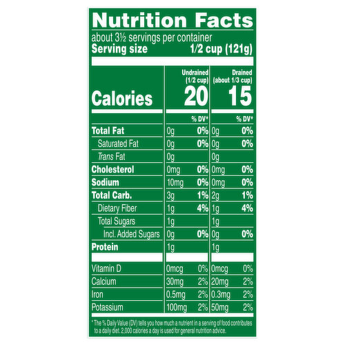 Del Monte No Salt Added French Style Green Beans