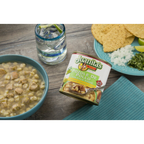 Juanita's Foods Pozole de Pollo, Con Chile Verde