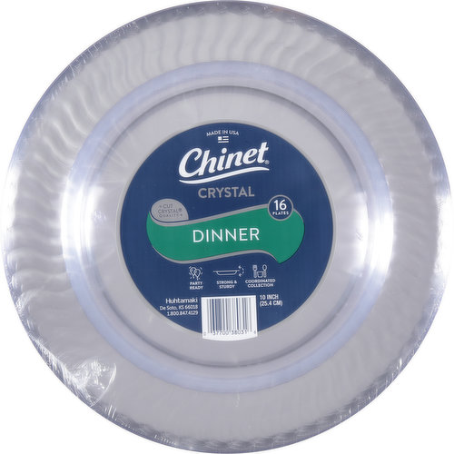 Chinet Plates, Dinner, 10 Inch