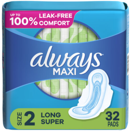 Always Pads with Wings, Size 2, 32