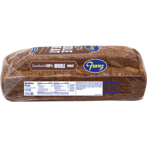 Franz 100% Whole Wheat Sandwich Bread