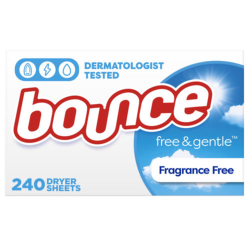 Bounce Free & Gentle Dryer Sheets, 240 Ct