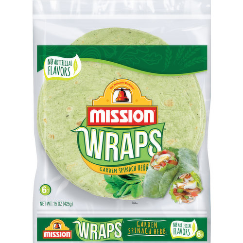 Mission Wraps, Garden Spinach Herb