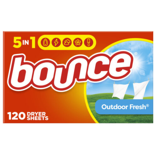 Bounce Dryer Sheets, 120 Ct, Outdoor Fresh