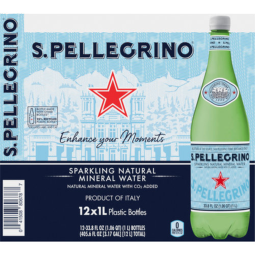 S.Pellegrino Mineral Water, Sparkling, Natural