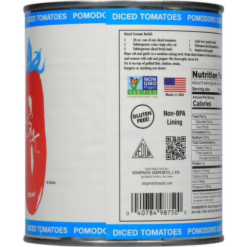 SMT San Merican Tomato Tomatoes, Diced