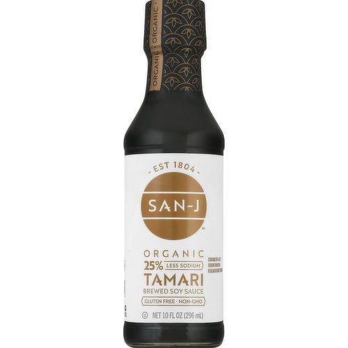San-J Brewed Soy Sauce, Organic, Tamari