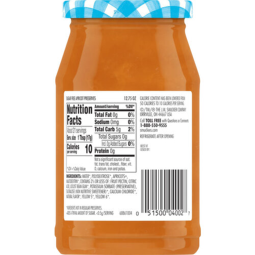 Smucker's Sugar Free Apricot Preserves