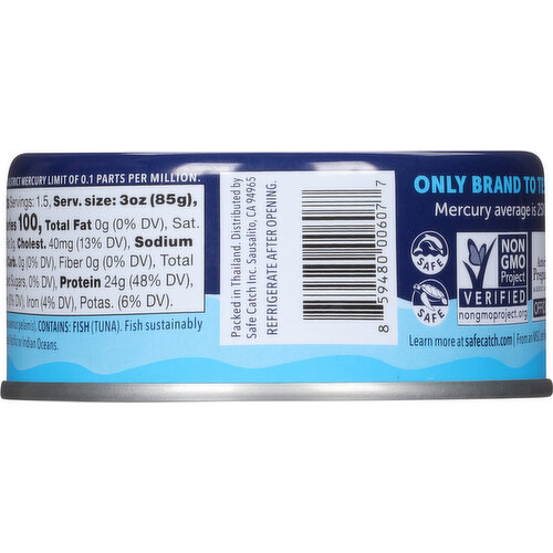 Safe Catch Tuna, Pure, Elite, Wild
