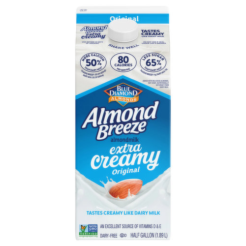 Almond Breeze Almondmilk, Original, Extra Creamy, Dairy-Free