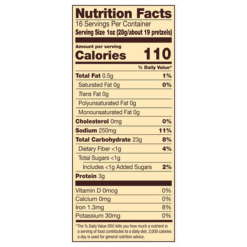 Snyder's of Hanover Low Fat Mini Pretzels Family Size