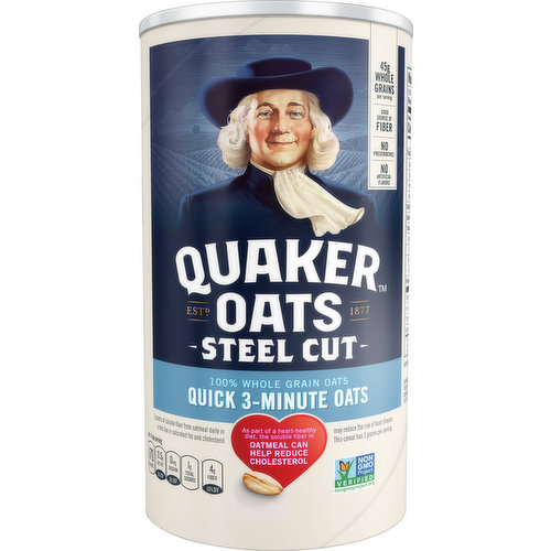 Quaker Oats, Quick 3-Minute, Steel Cut