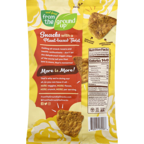 Real Food From the Ground Up Tortilla Chips, Cauliflower, Grain Free, Nacho Flavor