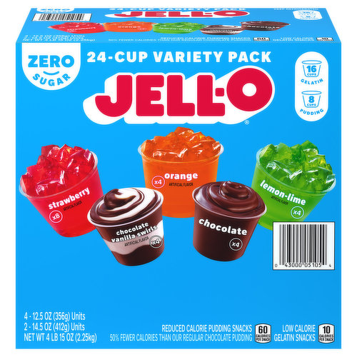 Jell-O Pudding Snacks & Gelatin Snacks, Assorted, Variety Pack