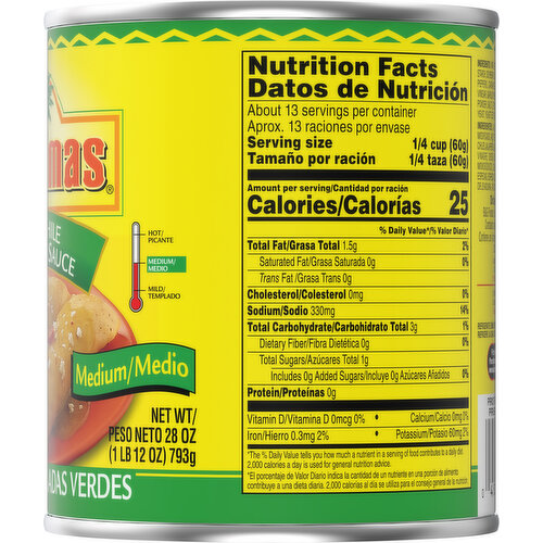 Las Palmas Medium Green Chile Enchilada Sauce