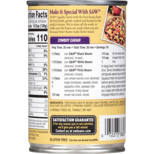 S&W White Beans, Navy Beans