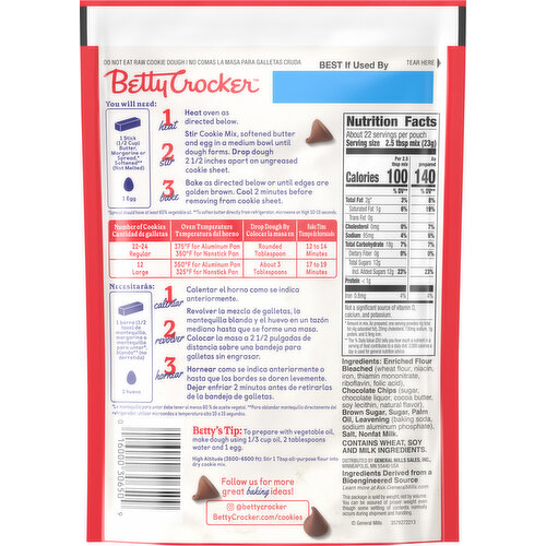 Betty Crocker Cookie Mix, Chocolate Chip