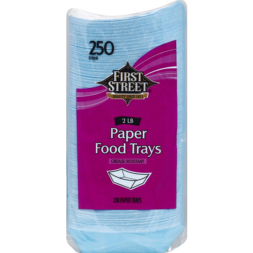First Street Food Trays, Paper, 2 Pound