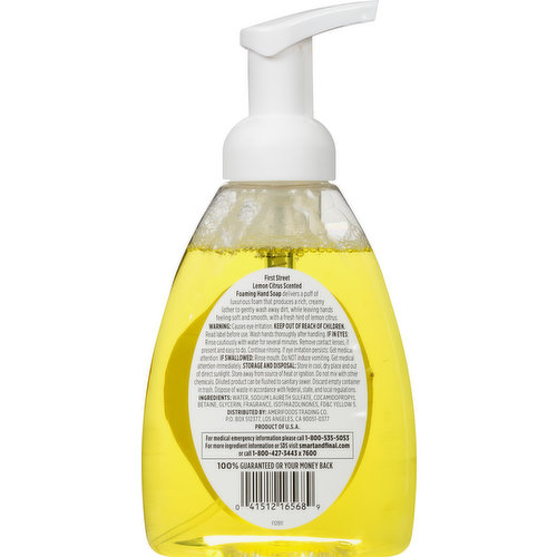 First Street Hand Soap, Foaming, Lemon Citrus Scented